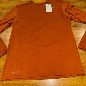 Nike Mens Dri-Fit Legend LS Large Training Shirt Orange 727980 802 New With Tags